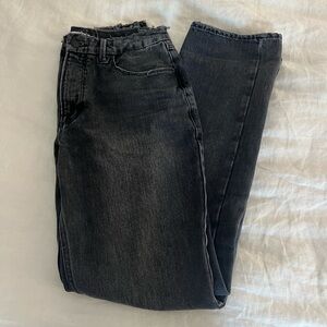 Good American Women's Dark Gray Straight Leg Pants